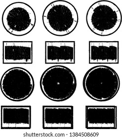 Big collection of Grunge post Stamps . Circles. Large set of Banners, Insignias , Logos, Icons, Labels and Badges  . vector distress textures.blank shapes.