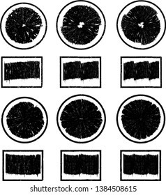 Big collection of Grunge post Stamps . Circles. Large set of Banners, Insignias , Logos, Icons, Labels and Badges  . vector distress textures.blank shapes.