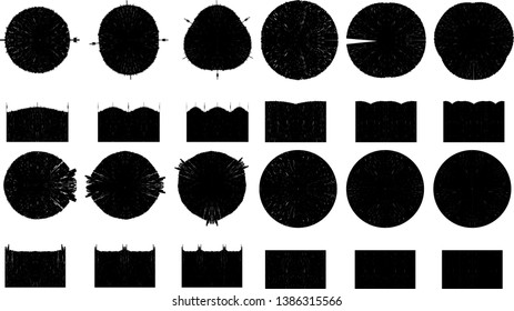 Big collection of Grunge post Stamps . Circles. Large set of Banners, Insignias , Logos, Icons, Labels and Badges  . vector distress textures.blank shapes.
