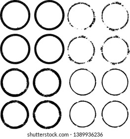 Big collection of Grunge post Stamps . Circles. Large set of Banners, Insignias , Logos, Icons, Labels and Badges  . vector distress textures.blank shapes.