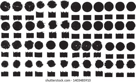 Big collection of Grunge post Stamps . Circles. Large set of Banners, Insignias , Logos, Icons, Labels and Badges  . vector distress textures.blank shapes.