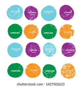 Big collection of Grunge post Stamps . Circles. Large set of Banners, Insignias , Logos, Icons, Labels and Badges  . vector distress textures.blank shapes.