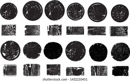 Big collection of Grunge post Stamps . Circles. Large set of Banners, Insignias , Logos, Icons, Labels and Badges  . vector distress textures.blank shapes.