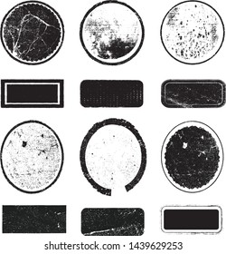 Big collection of Grunge post Stamps . Circles. Large set of Banners, Insignias , Logos, Icons, Labels and Badges  . vector distress textures.blank shapes.