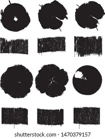Big collection of Grunge post Stamps . Circles. Large set of Banners, Insignias , Logos, Icons, Labels and Badges  . vector distress textures.blank shapes.