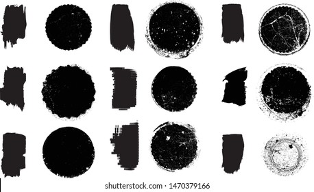 Big collection of Grunge post Stamps . Circles. Large set of Banners, Insignias , Logos, Icons, Labels and Badges  . vector distress textures.blank shapes.