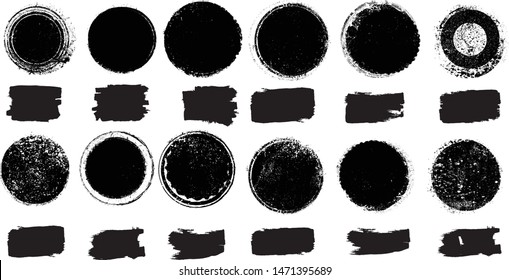 Big collection of Grunge post Stamps . Circles. Large set of Banners, Insignias , Logos, Icons, Labels and Badges  . vector distress textures.blank shapes.