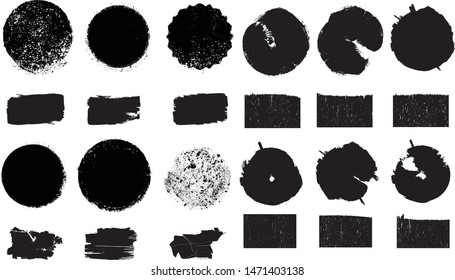 Big collection of Grunge post Stamps . Circles. Large set of Banners, Insignias , Logos, Icons, Labels and Badges  . vector distress textures.blank shapes.