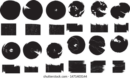 Big collection of Grunge post Stamps . Circles. Large set of Banners, Insignias , Logos, Icons, Labels and Badges  . vector distress textures.blank shapes.