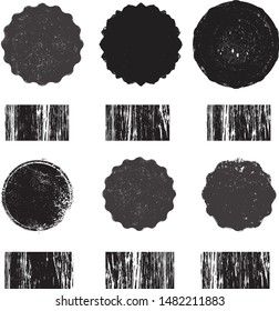Big collection of Grunge post Stamps . Circles. Large set of Banners, Insignias , Logos, Icons, Labels and Badges  . vector distress textures.blank shapes.