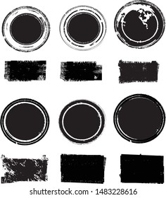 Big collection of Grunge post Stamps . Circles. Large set of Banners, Insignias , Logos, Icons, Labels and Badges  . vector distress textures.blank shapes.