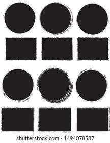 Big collection of Grunge post Stamps . Circles. Large set of Banners, Insignias , Logos, Icons, Labels and Badges  . vector distress textures.blank shapes.