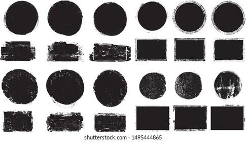 Big collection of Grunge post Stamps . Circles. Large set of Banners, Insignias , Logos, Icons, Labels and Badges  . vector distress textures.blank shapes.