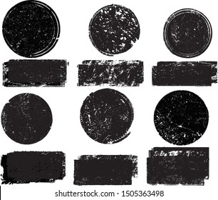 Grande coleção de selos postais Grunge . Círculos. Grande conjunto de Banners, Insignias , Logotipos, Ícones, Etiquetas e Emblemas . texturas de angústia vetorial.formas em branco.