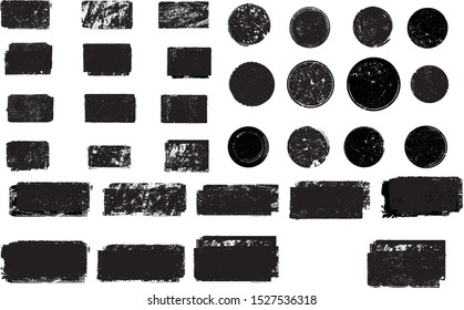 Big collection of Grunge post Stamps . Circles. Large set of Banners, Insignias , Logos, Icons, Labels and Badges  . vector distress textures.blank shapes.