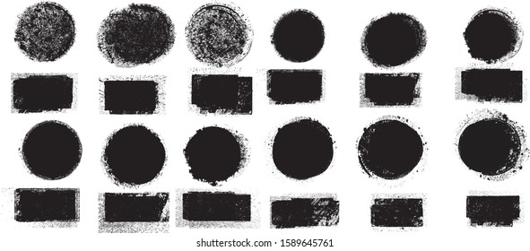 Big collection of Grunge post Stamps . Circles. Large set of Banners, Insignias , Logos, Icons, Labels and Badges  . vector distress textures.blank shapes.