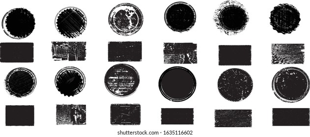 Big collection of Grunge post Stamps . Circles. Large set of Banners, Insignias , Logos, Icons, Labels and Badges  . vector distress textures.blank shapes.