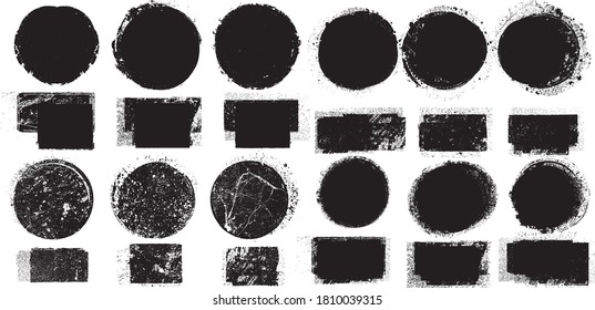 Big collection of Grunge post Stamps . Circles. Large set of Banners, Insignias , Logos, Icons, Labels and Badges  . vector distress textures.blank shapes.