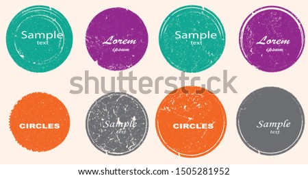Big collection of Grunge post Stamps . Circles. Large set of Banners, Insignias , Logos, Icons, Labels and Badges  . vector distress textures.blank shapes.