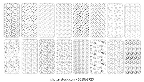 Big collection of hand drawn seamless patterns -Seamless pattern. Transparent Texture for wallpaper, background and textile -  vector