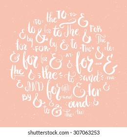 Big collection of hand sketched ampersands and catchwords made in vector. Handsketched set of design elements. Calligraphic detailes.

