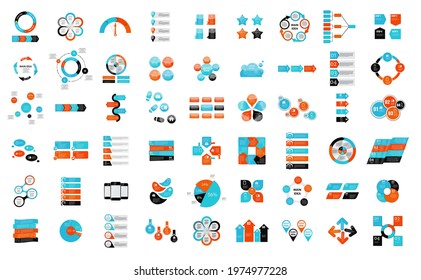 Big Collection of Infographic Elements Templates for Business Vector Illustration EPS10