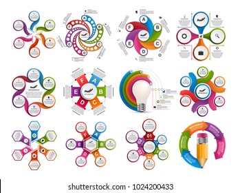 Big Collection infographics. Design elements. Infographics for business presentations or information banner.
