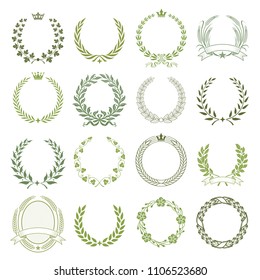 Big Collection of Laurel Wreaths Vector illustrations