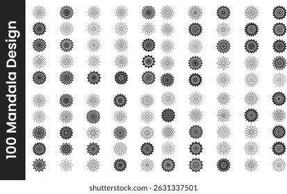 Big Collection of Mandala Design, Intricate Circular Patterns, Sacred Geometry Art, Floral Ornaments Set