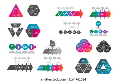 Big collection of modern timeline infographic element template design vector 