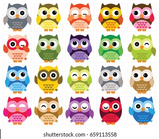 Big Collection of Owl Bird