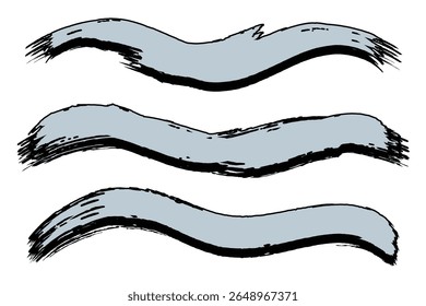 Big collection of paint, ink brush strokes, brushes, lines, grungy. Dirty artistic design elements. Curve vector brush strokes. eps 10