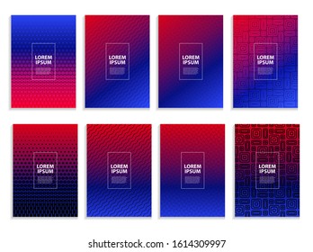 Big Collection Set of Simple Minimal Covers Business Template Design. Future Geometric Pattern. Vector Illustration EPS10
