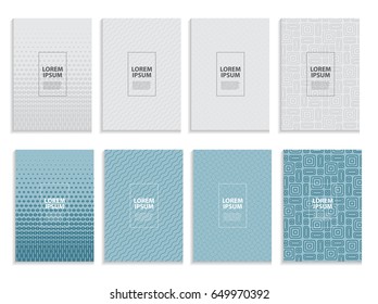 Big Collection Set of Simple Minimal Covers Business Template Design. Future Geometric Pattern. Vector Illustration EPS10
