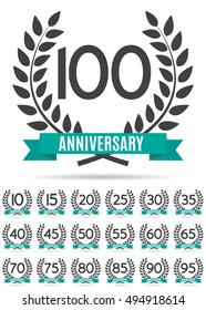 Big Collection Set of Template Logo Anniversary Vector Illustration EPS10