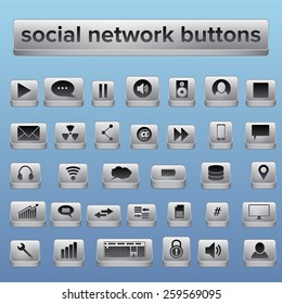 Big collection of social network buttons