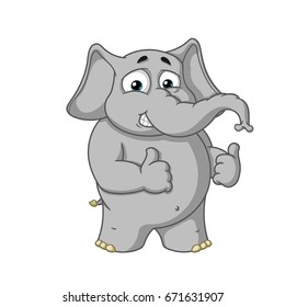 Big collection vector cartoon characters of elephants on an isolated background. Shows likes