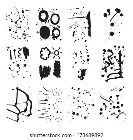 Big collection of vector grunge design elements
