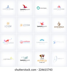 Big collection of vector logo design templates