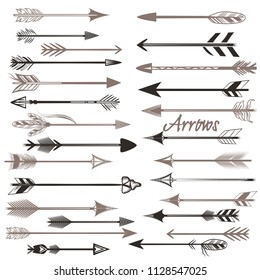 Big collection of vector tribal arrows for design