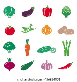 Gran colección de símbolos vegetales. Ilustración vectorial.