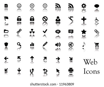 A big collection of web icons. You can find buttons from these icons in my portfolio.