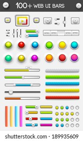 big collection of web ui elements. vector illustration