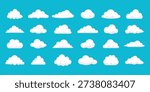 big Collection of white cloud illustrations .