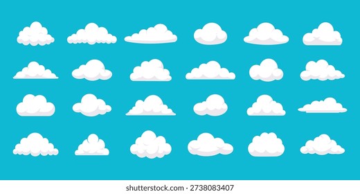 big Collection of white cloud illustrations .