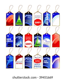 big collection of winter labels