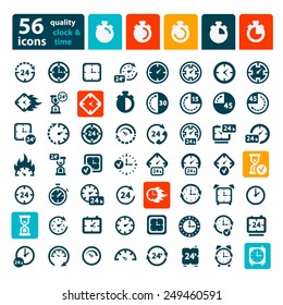 Big Color Clock Icon Set for web and mobile.