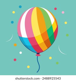 big color full ballon in the air