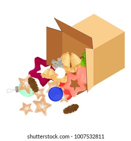 Big colorful wrapped gift boxes. Lots of presents. Flat style vector illustration isolated on white background.