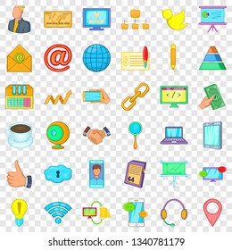 Big company icons set. Cartoon style of 36 big company vector icons for web for any design